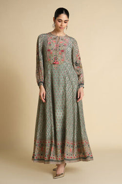 Demoiselle Printed Kaftan - Sage