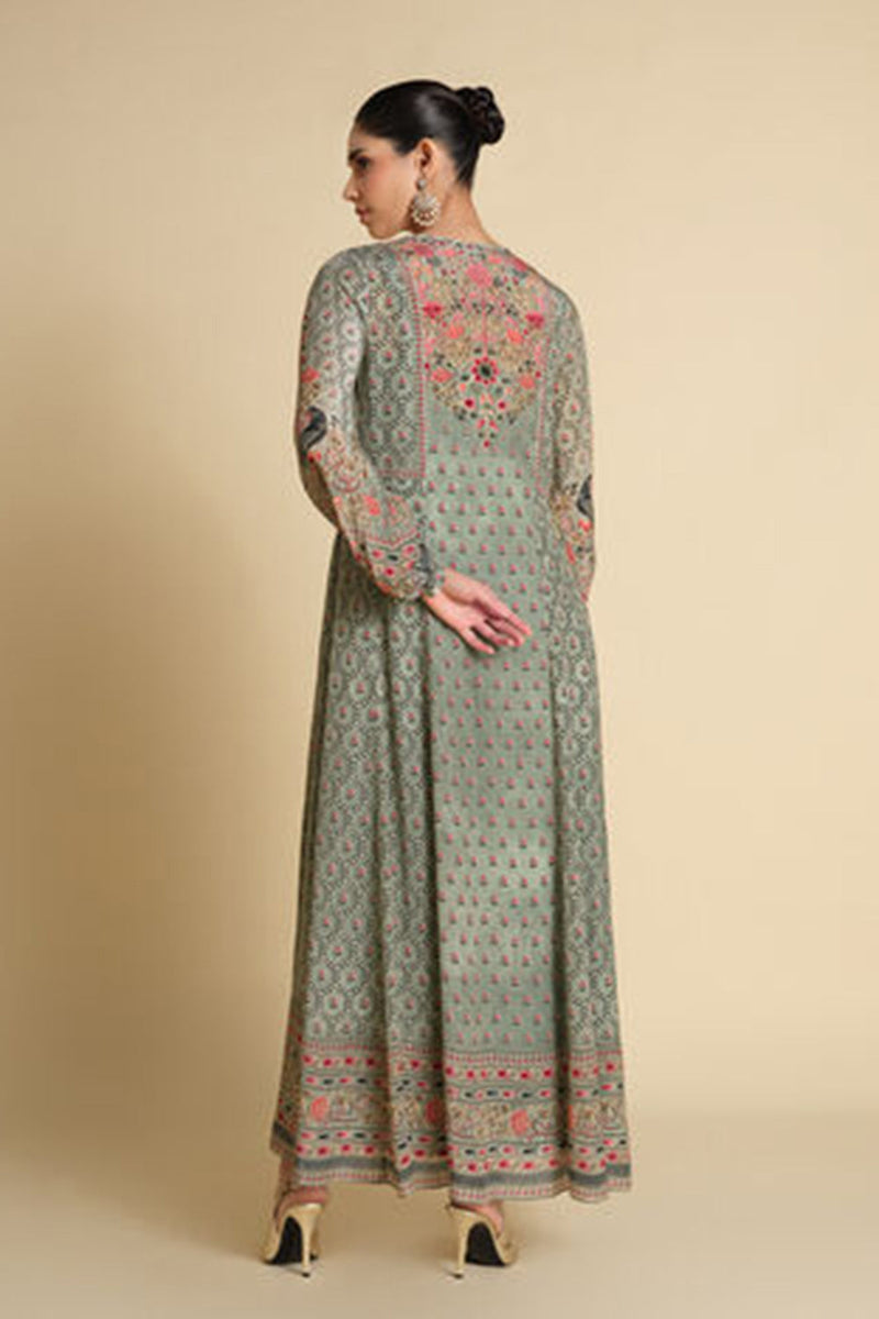 Demoiselle Printed Kaftan - Sage