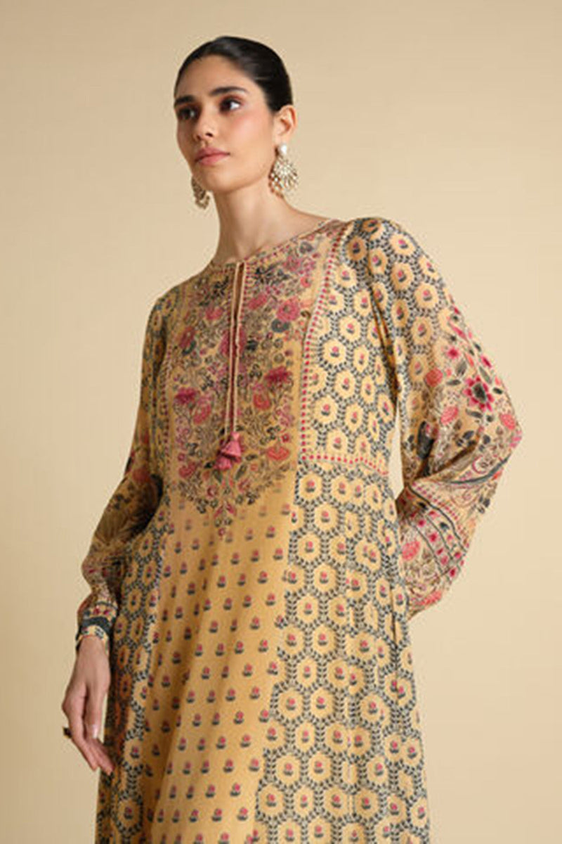 Demoiselle Printed Kaftan - Yellow