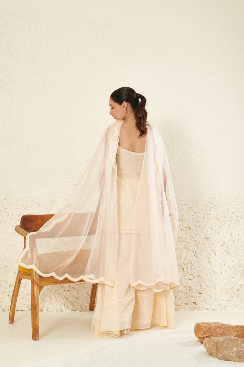 Ivory Embroidered Kurta Set