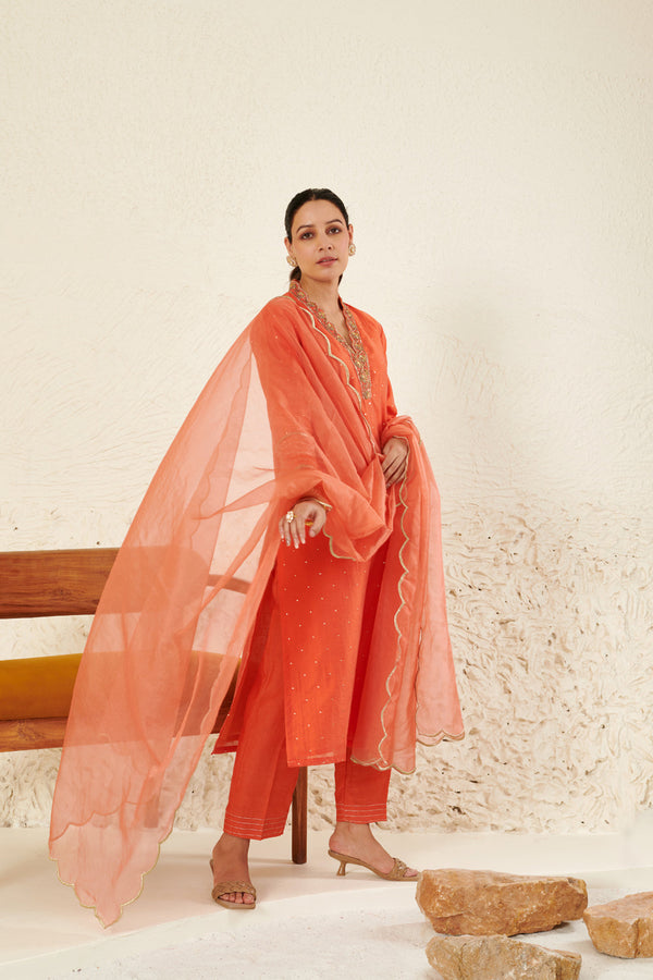 Organge Kurta Set
