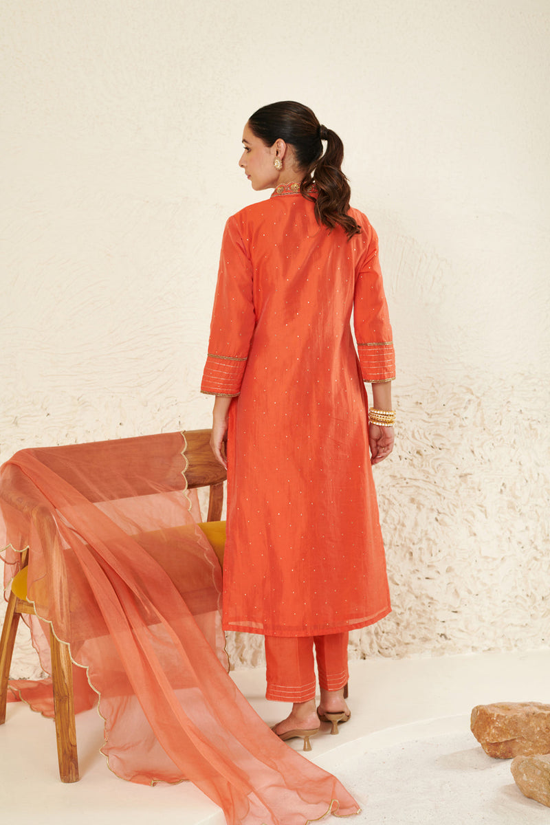 Organge Kurta Set