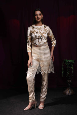 Almallah cutwork kurta