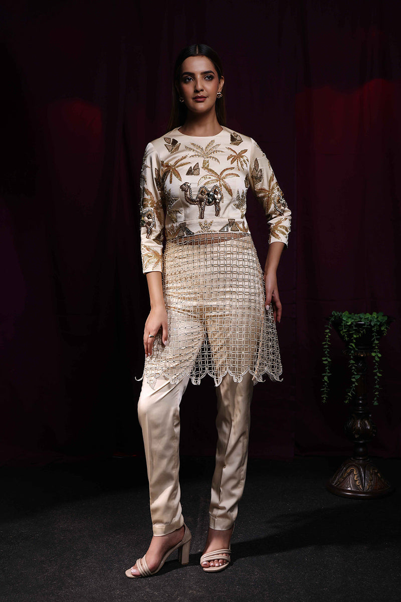 Almallah cutwork kurta