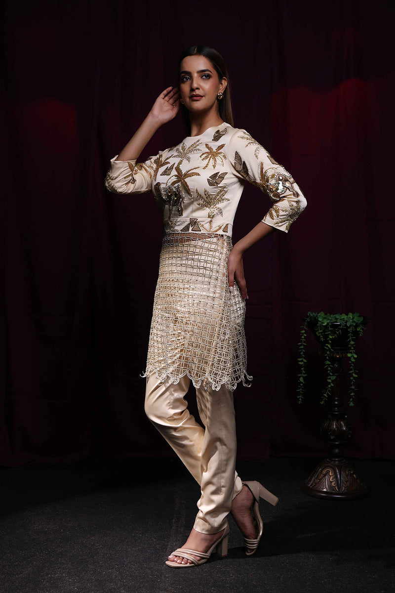 Almallah cutwork kurta