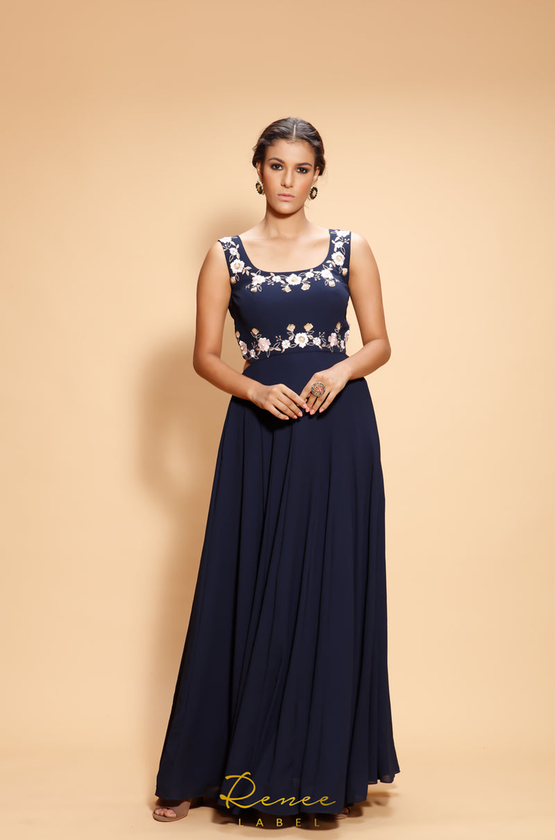 Navy Blue Gown