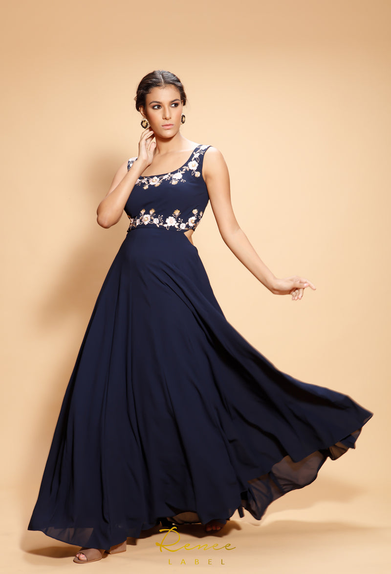 Navy Blue Gown