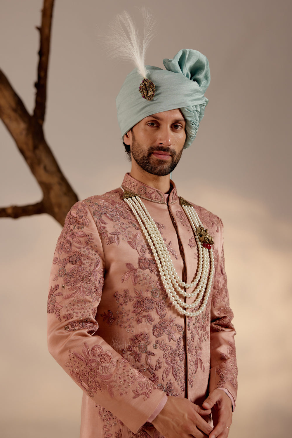Orchid Pink Sherwani Estie Couture