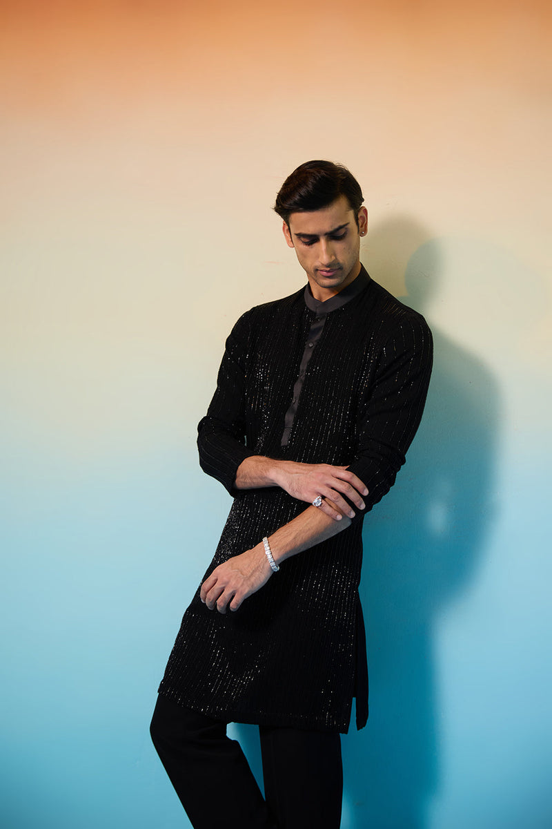 Black Majestic Kurta Set