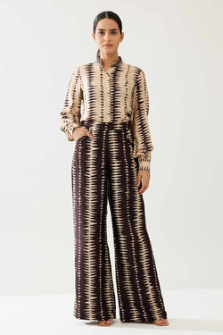 Dark Brown and Cream Pants