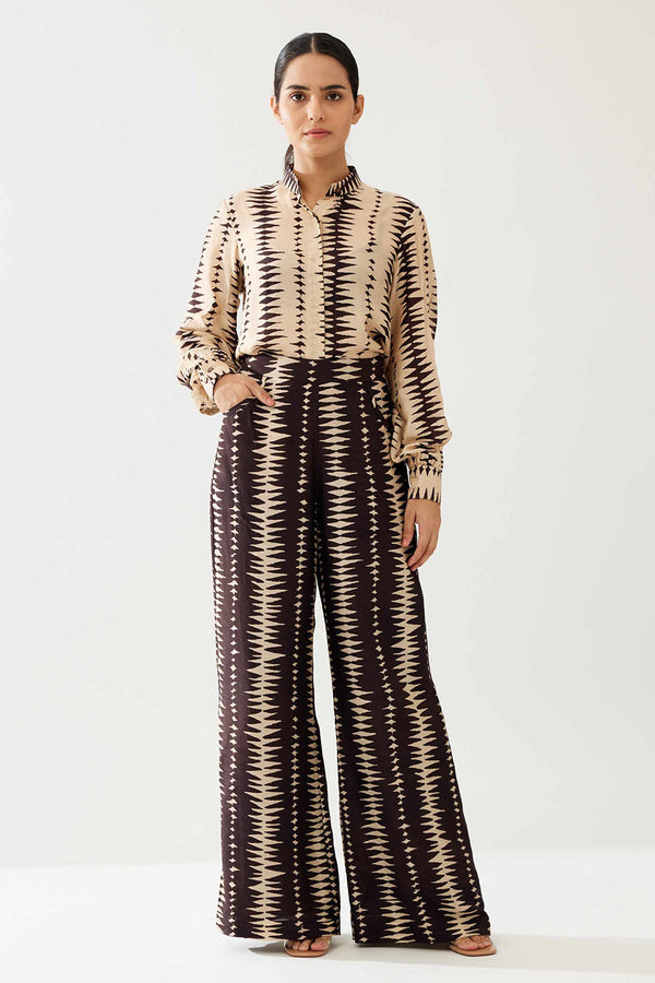 Dark Brown and Cream Pants