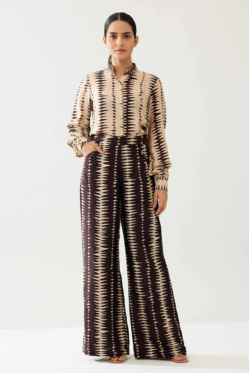 Dark Brown and Cream Pants