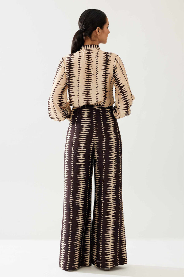 Dark Brown and Cream Pants