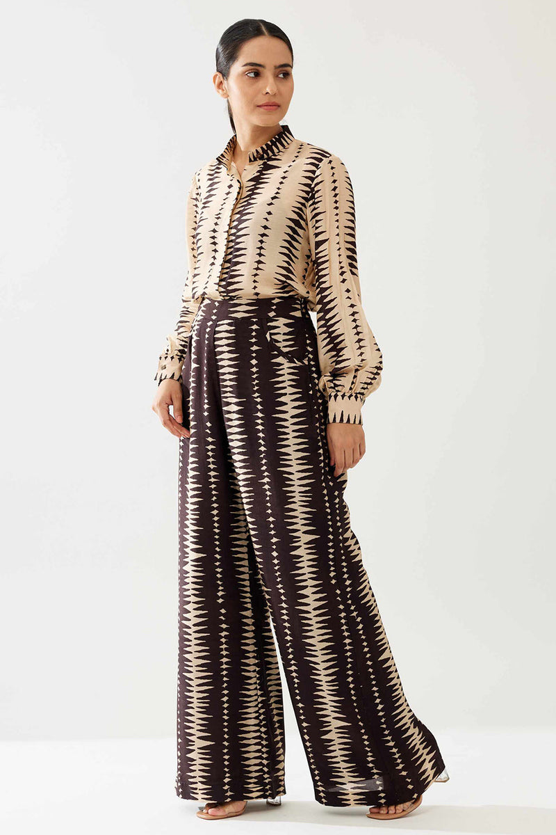 Dark Brown and Cream Pants