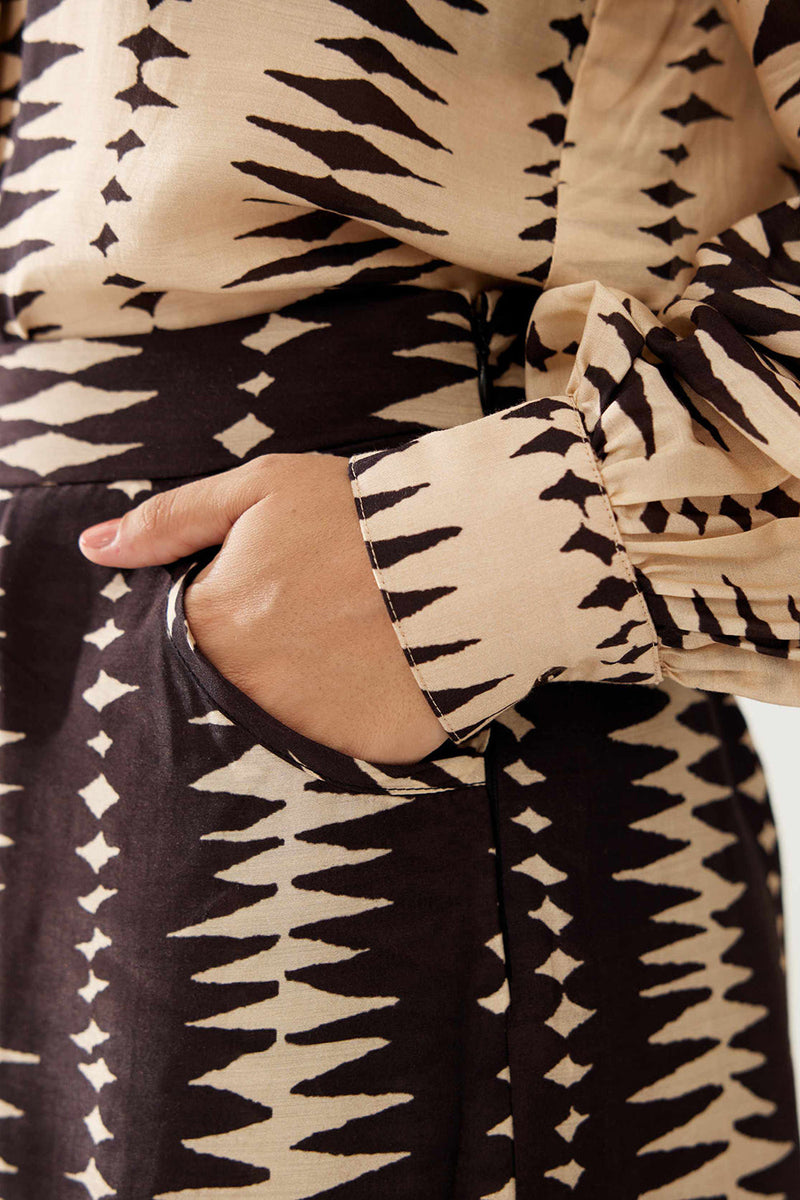 Dark Brown and Cream Pants