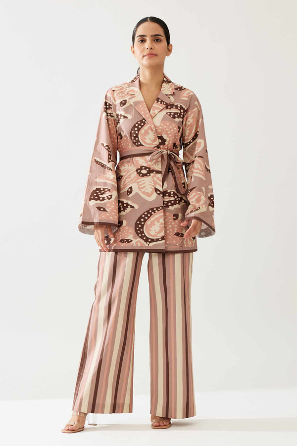 Peach and Cream Floral Jacket