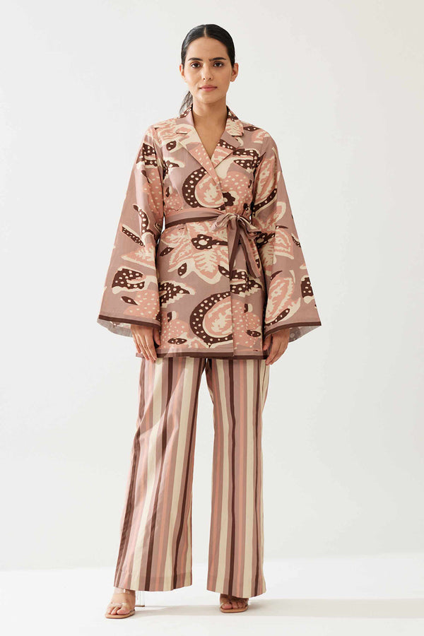 Peach and Cream Stripe Pants