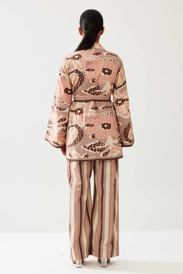 Peach and Cream Stripe Pants