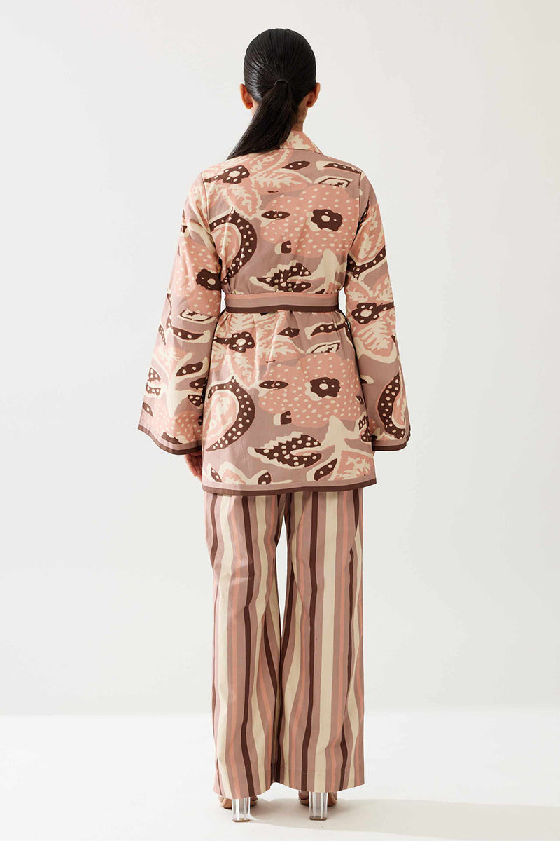 Peach and Cream Stripe Pants