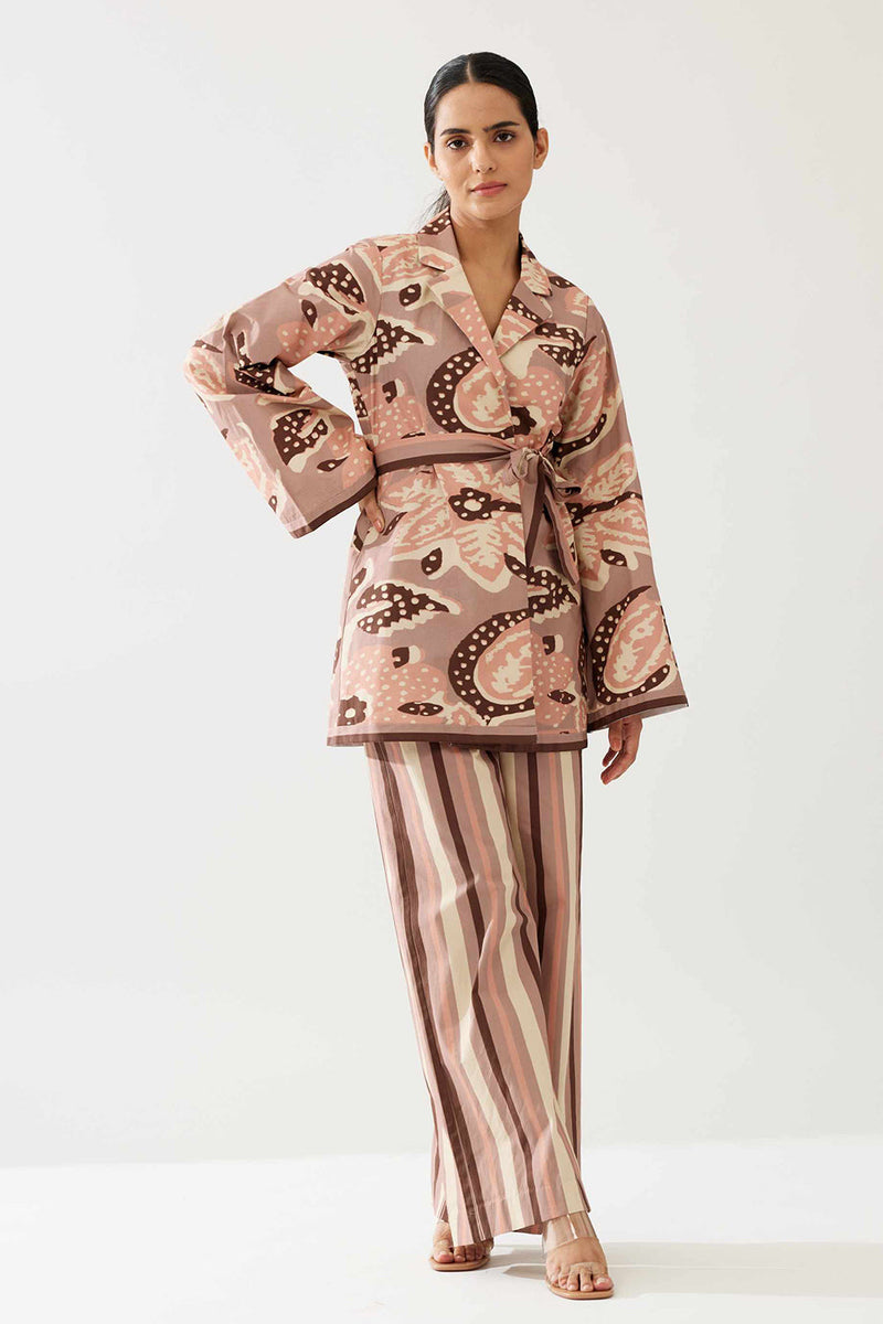 Peach and Cream Stripe Pants