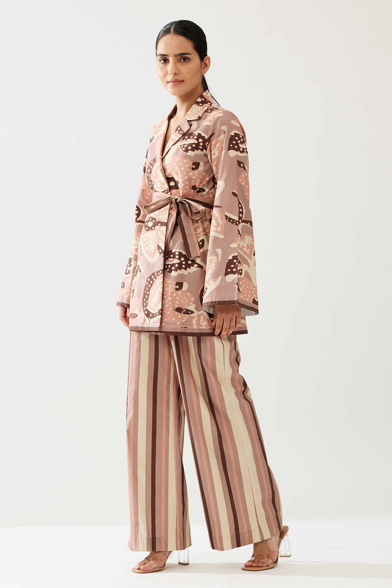 Peach and Cream Stripe Pants