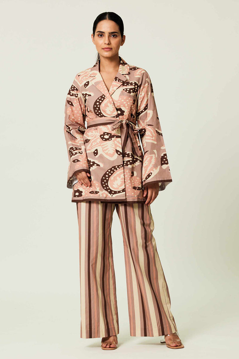Peach and Cream Stripe Pants