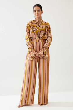 Mustard and Pink Stripe Pants