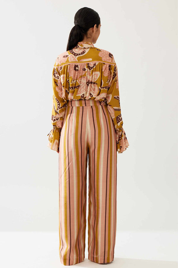 Mustard and Pink Stripe Pants