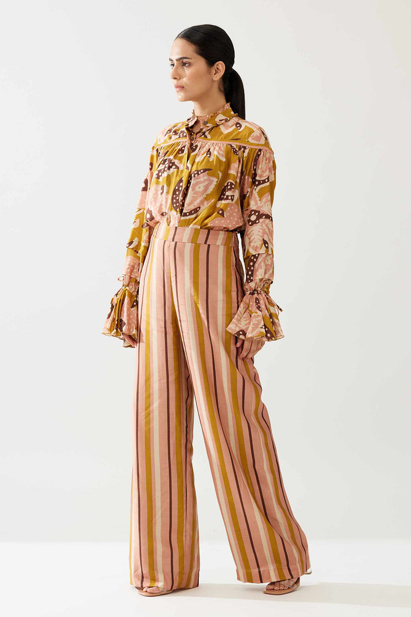 Mustard and Pink Stripe Pants
