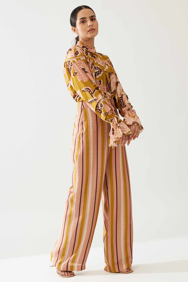 Mustard and Pink Stripe Pants