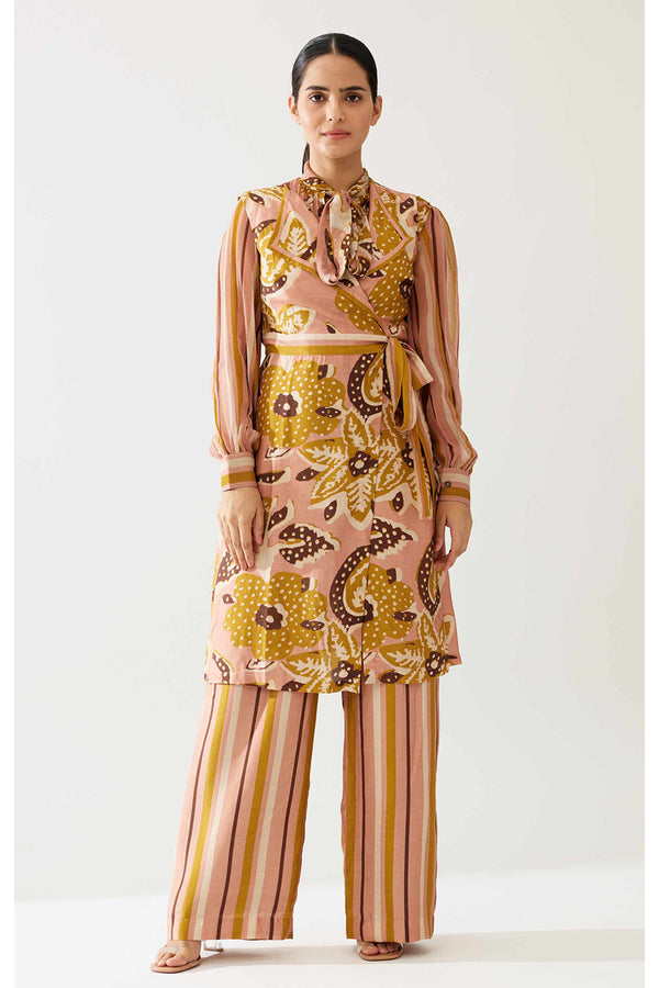 Mustard and Pink Stripe Pants
