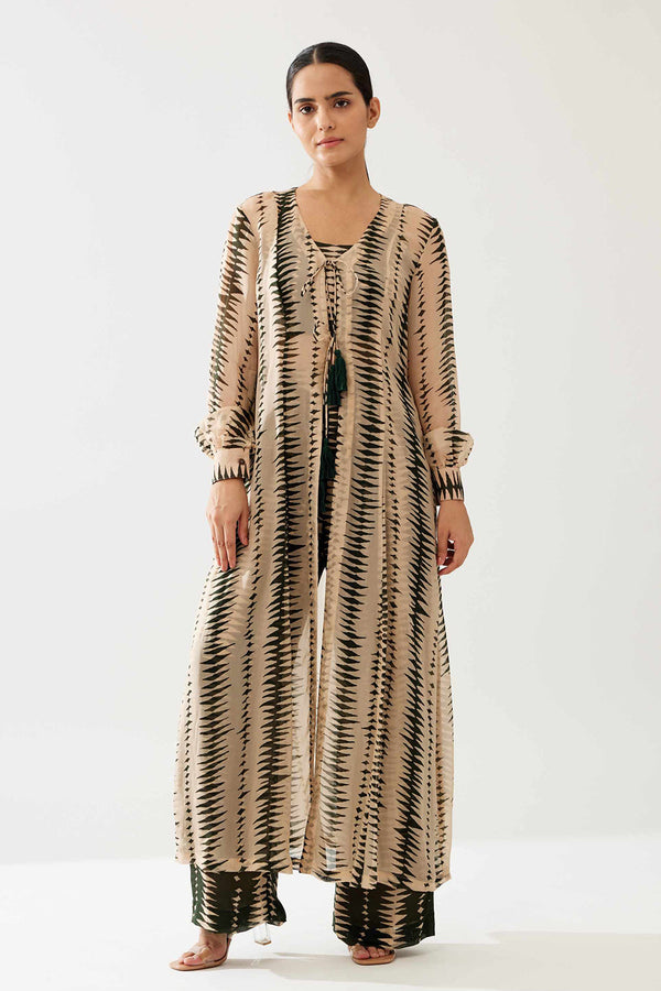 Cream and Green Cape
