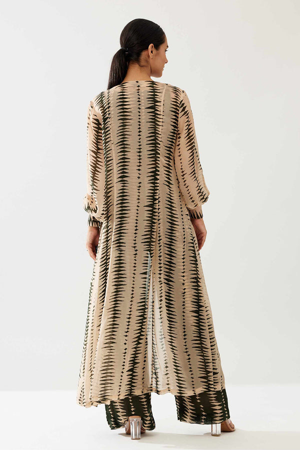Cream and Green Cape
