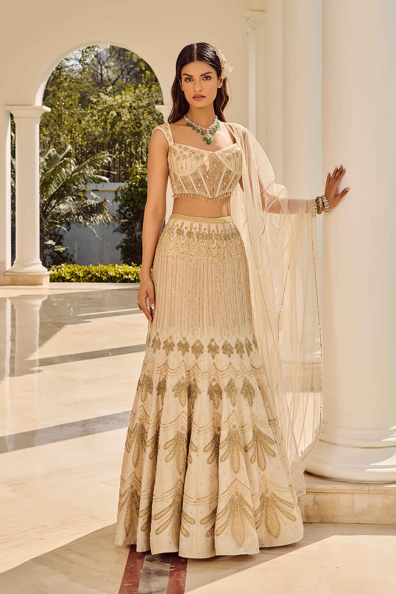 Dusty Ivory Lehenga Set