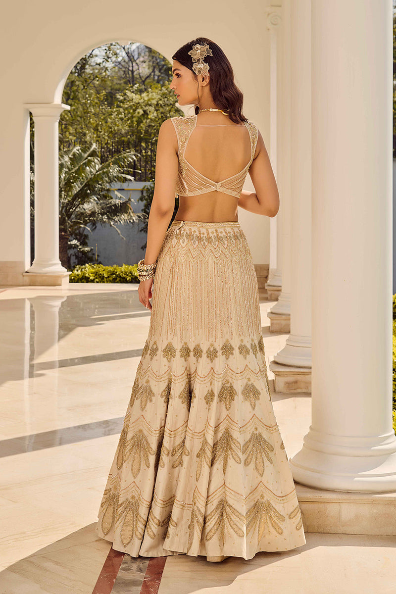 Dusty Ivory Lehenga Set