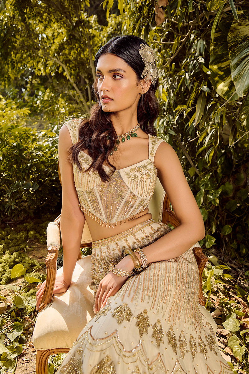 Dusty Ivory Lehenga Set