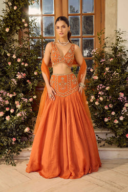 Maple Rust Lehenga Set