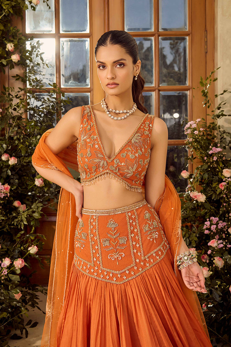 Maple Rust Lehenga Set