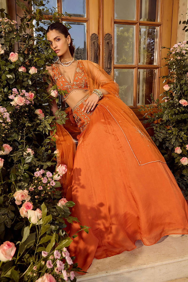Maple Rust Lehenga Set