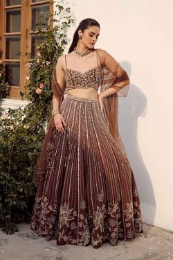 Autumn Mocha Lehenga Set
