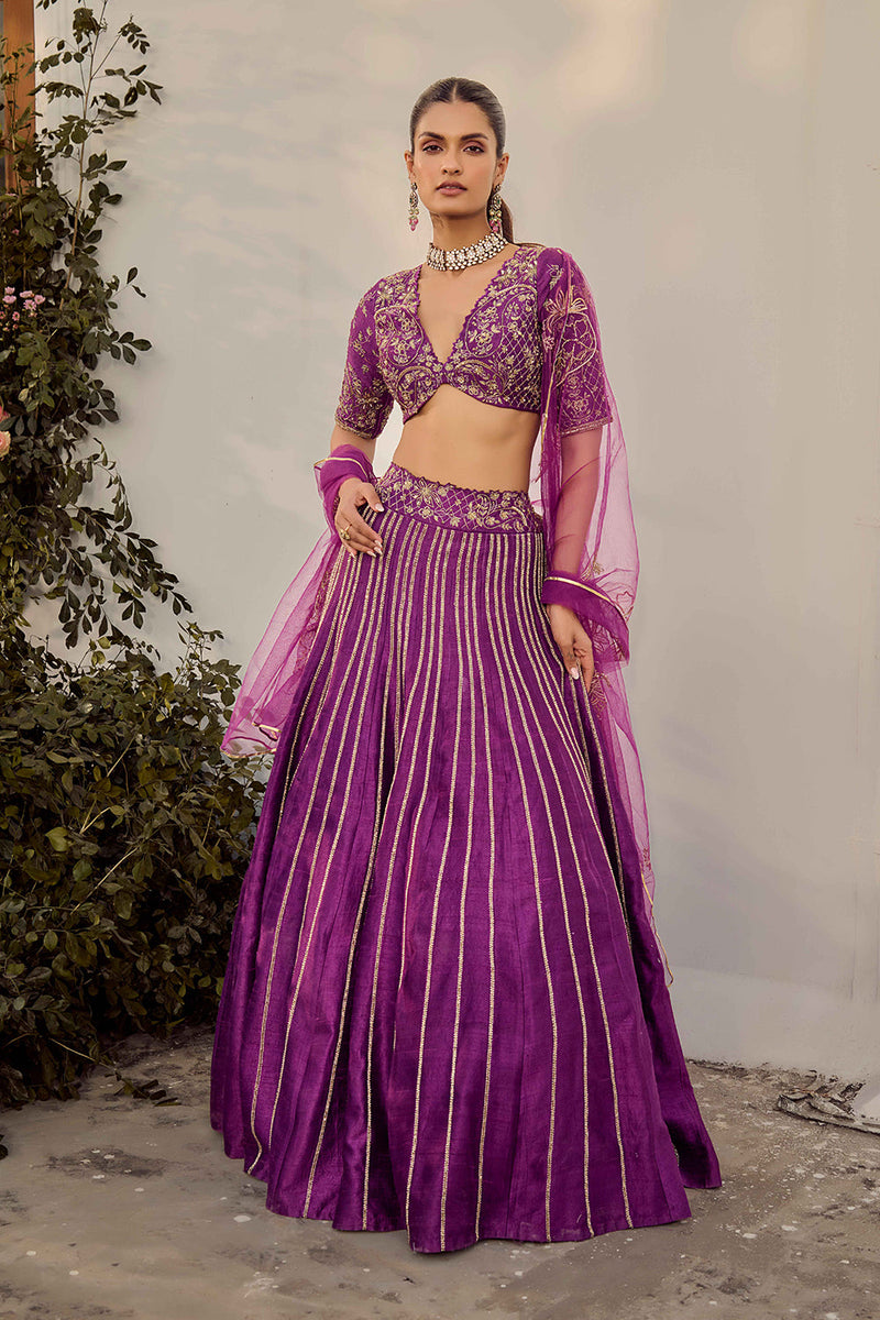 Soft Mulberry Lehenga Set