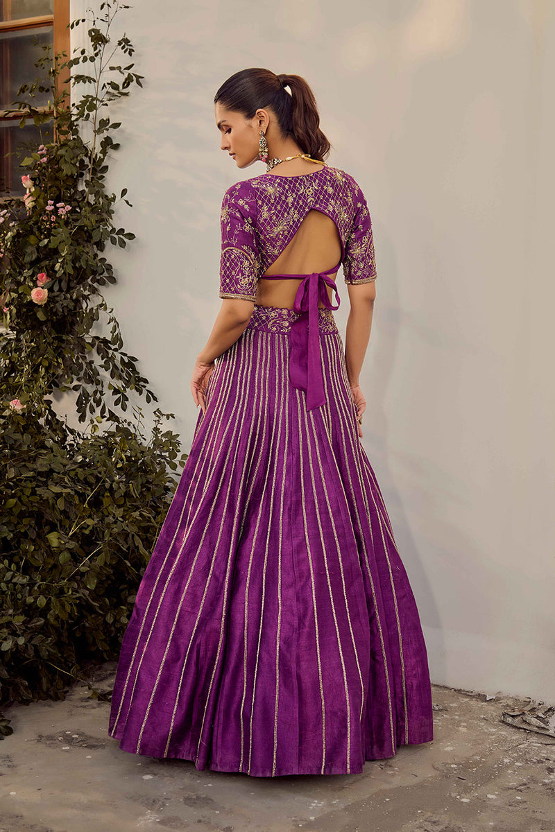 Soft Mulberry Lehenga Set