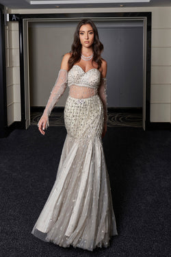 Grey Fishcut Gown