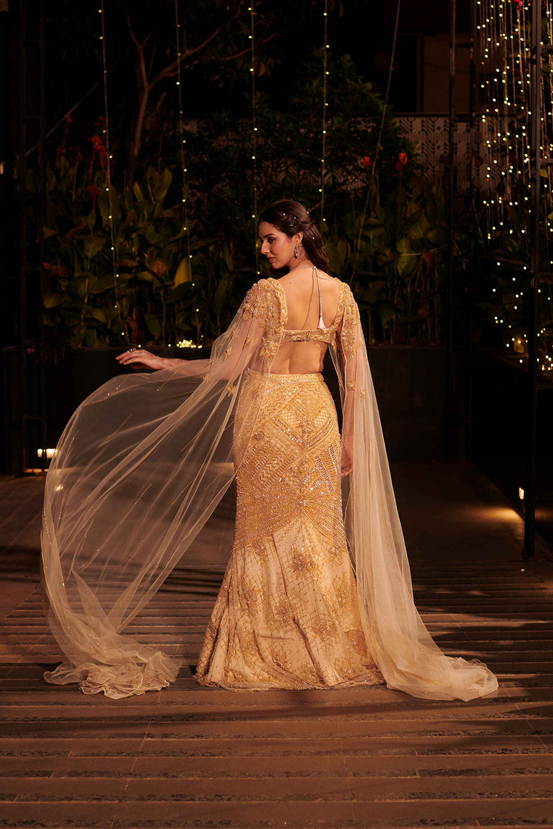 Champagne Shower Lehenga Set