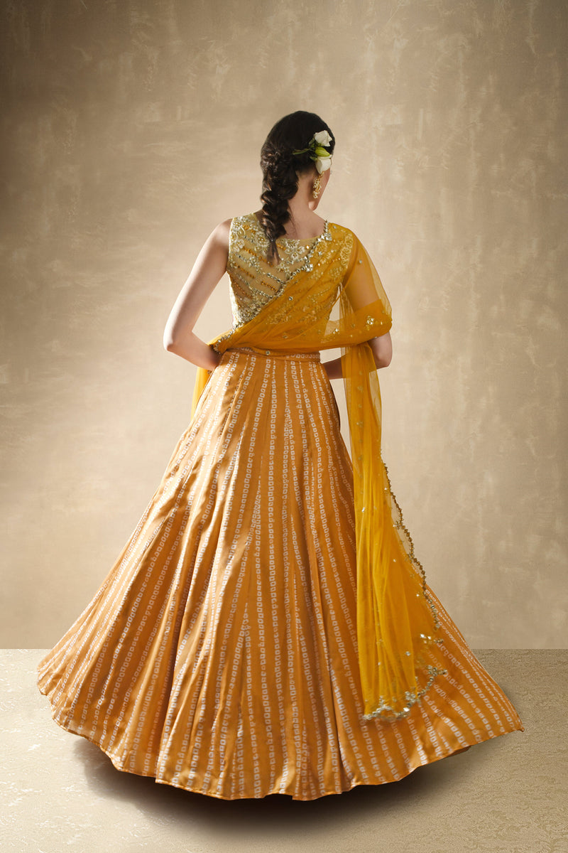 Mango Yellow Lehenga Set