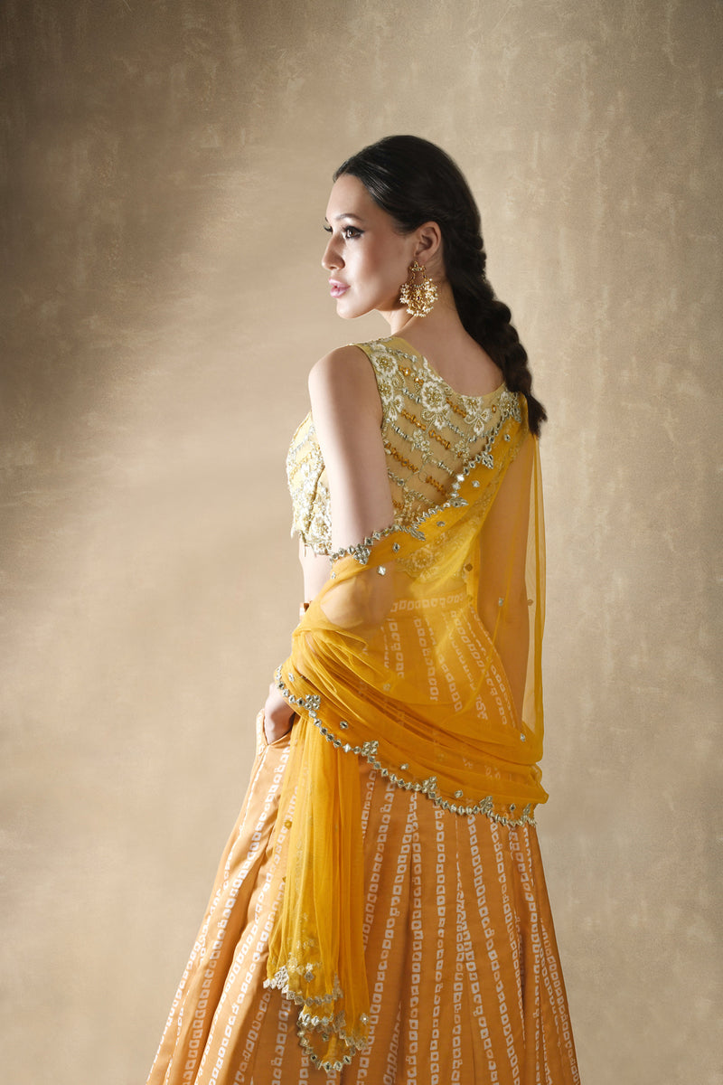 Mango Yellow Lehenga Set