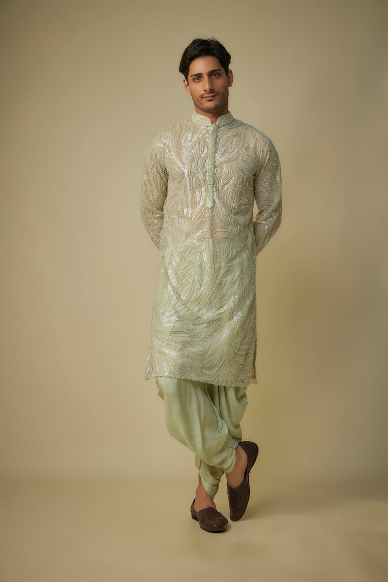 Sage Green Embroiderd Kurta Set