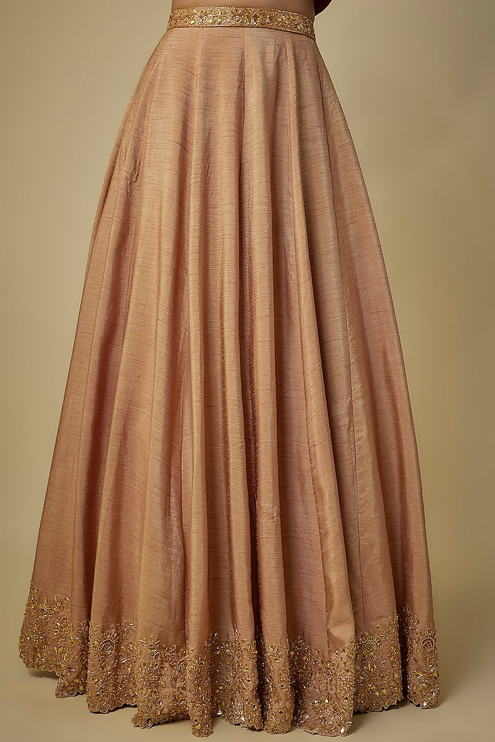 GOLD JACKET, LEHENGA AND DUPATTA SET