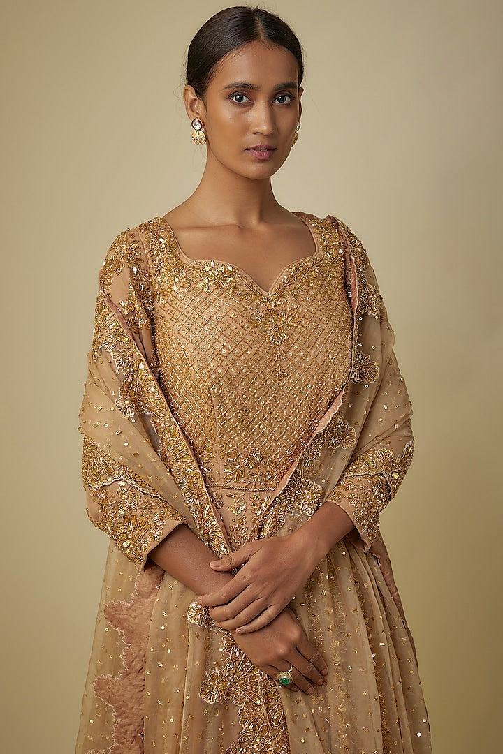 GOLD JACKET, LEHENGA AND DUPATTA SET