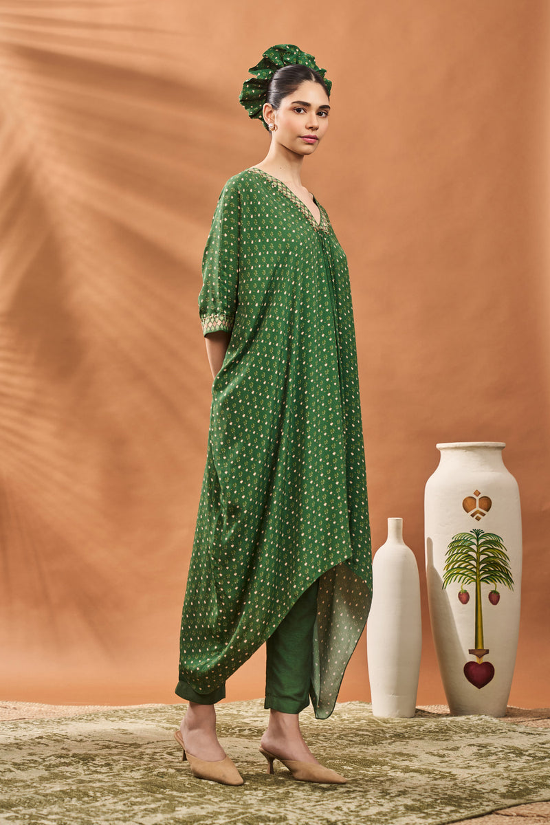 GREEN TREE OF HEARTS TUNIC SET